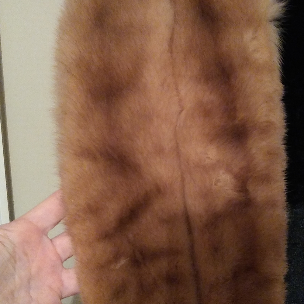 Mink fur Shoulder wrap cape blonde color Vintage Winter Vacation Colorado - Picture 4 of 9